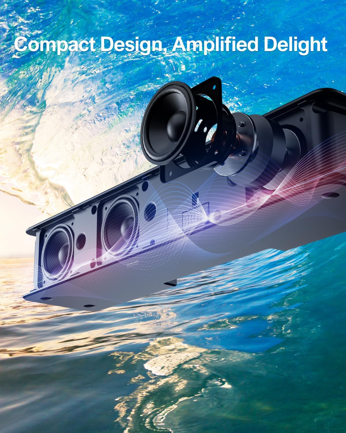 ULTIMEA 5.1 Sound Bar with Dolby Atmos, 410W Surround Sound System for TV, 3D Sound Bars for Smart TV with Subwoofer, Adjustable Surround and Bass, Home Audio Soundbars for TV, HDMI eARC, Poseidon D60 - Image 7