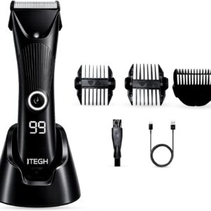 TEGH Men’s Beard & Hair Grooming Trimmer – Cordless Electric Beard & Hair Trimmer for Men, Rechargeable Waterproof Design with Adjustable Guards