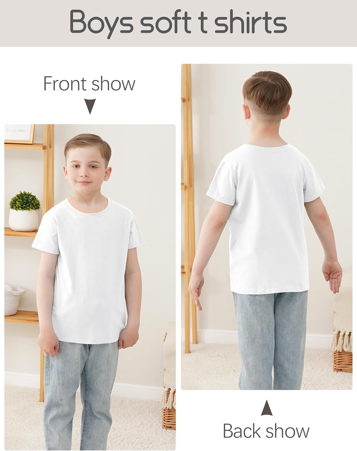 5 Pack Boys Shirts Short Sleeve Shirts for Boys Cotton T-Shirts Kids Toddler Tshirts Tees Clothes Summer Tops - Image 3