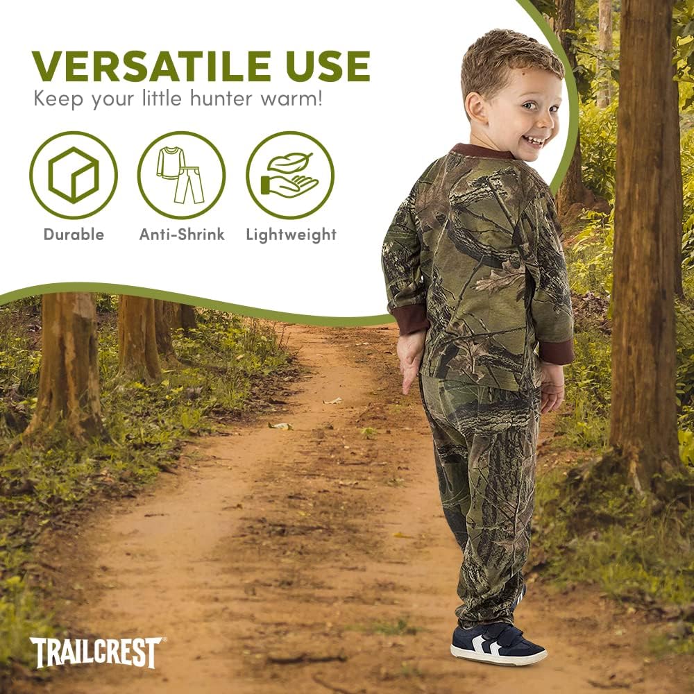 TrailCrest by Treel Infant - Toddler Cotton Camo Long Sleeve T-Shirt and Long Pants Set - Image 6