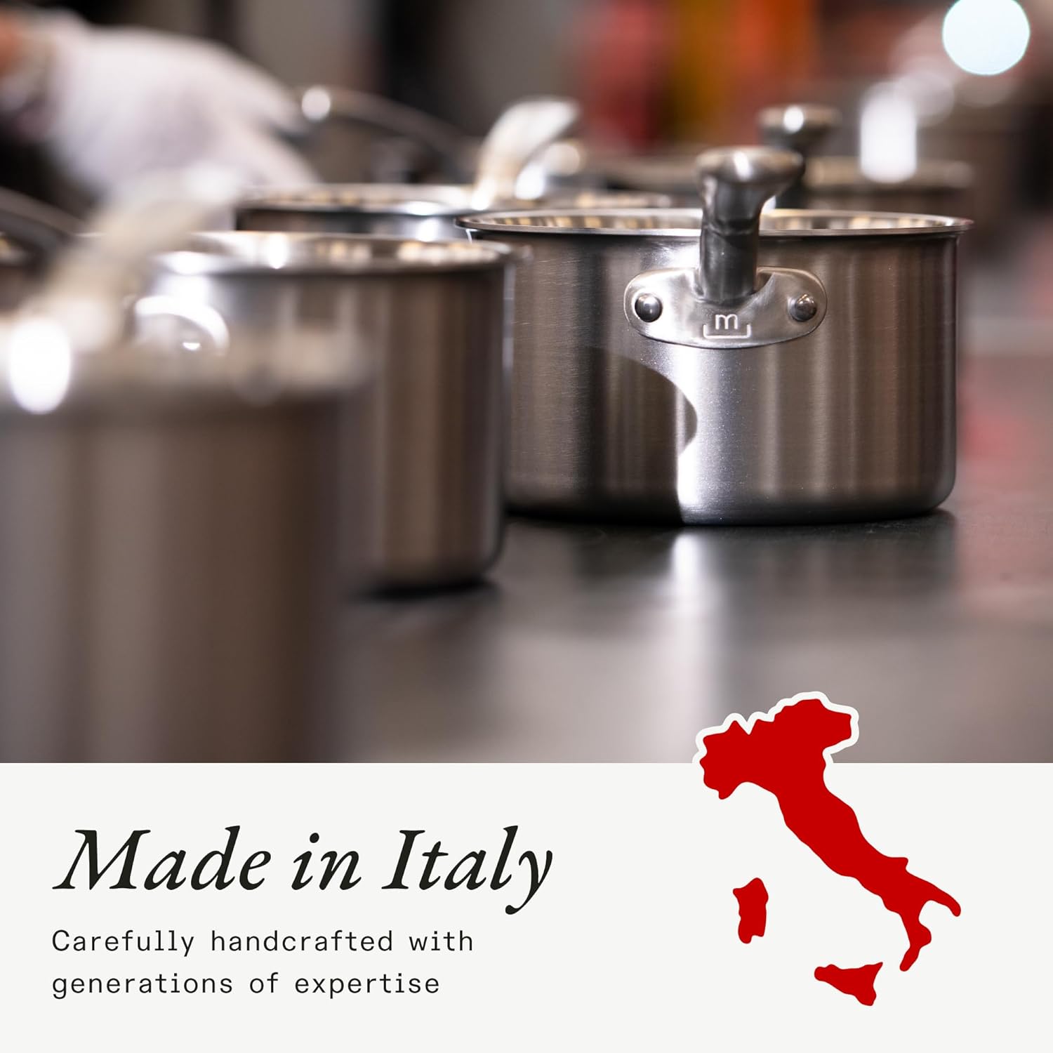 Made In Cookware - 10 Piece Stainless Steel Pot and Pan Set - 5 Ply Clad - Includes Stainless Steel Frying Pans, Saucepans, Saucier and Stock Pot W/Lid - Professional Cookware - Crafted in Italy - Image 7