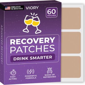 Recovery Patches 60 Pack – Wake Up Refreshed & Energized with Our 100% Natural Ingredients Patch for Party – Skin-Friendly & Waterproof – Apply Before Drinking – Enhanced Morning Formula