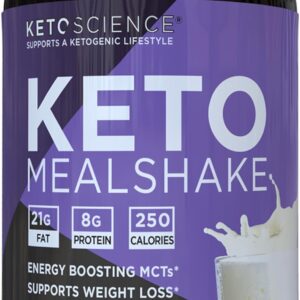 Keto Science Ketogenic Meal Shake Vanilla Dietary Supplement, Keto Protein, Rich in MCTs and Protein, Packed with Collagen, Vitamins and Minerals, Keto and Paleo Friendly, Weight Loss, (14 servings), 20.49 Oz
