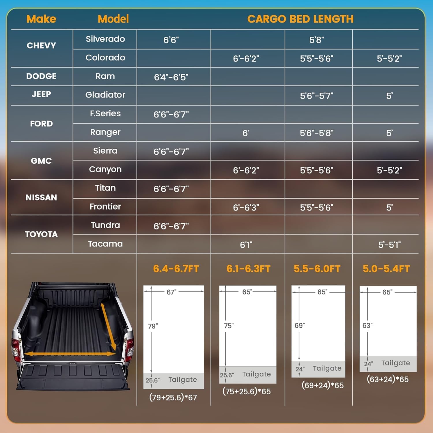 Truck Bed Tent, Waterproof PU3000mm Pickup Truck Tent for Camping Bed, 2-3 Person Sleeping Truck Tent, Portable for Car Camping - Image 9