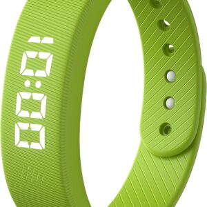 Gosasa Lightweight LED Digital Sport Watch Waterproof Fitness Tracker with Calorie Counter, Pedometer, Vibrating Alarm, USB Rechargeable Silicone Wristband for Men Women (Green)