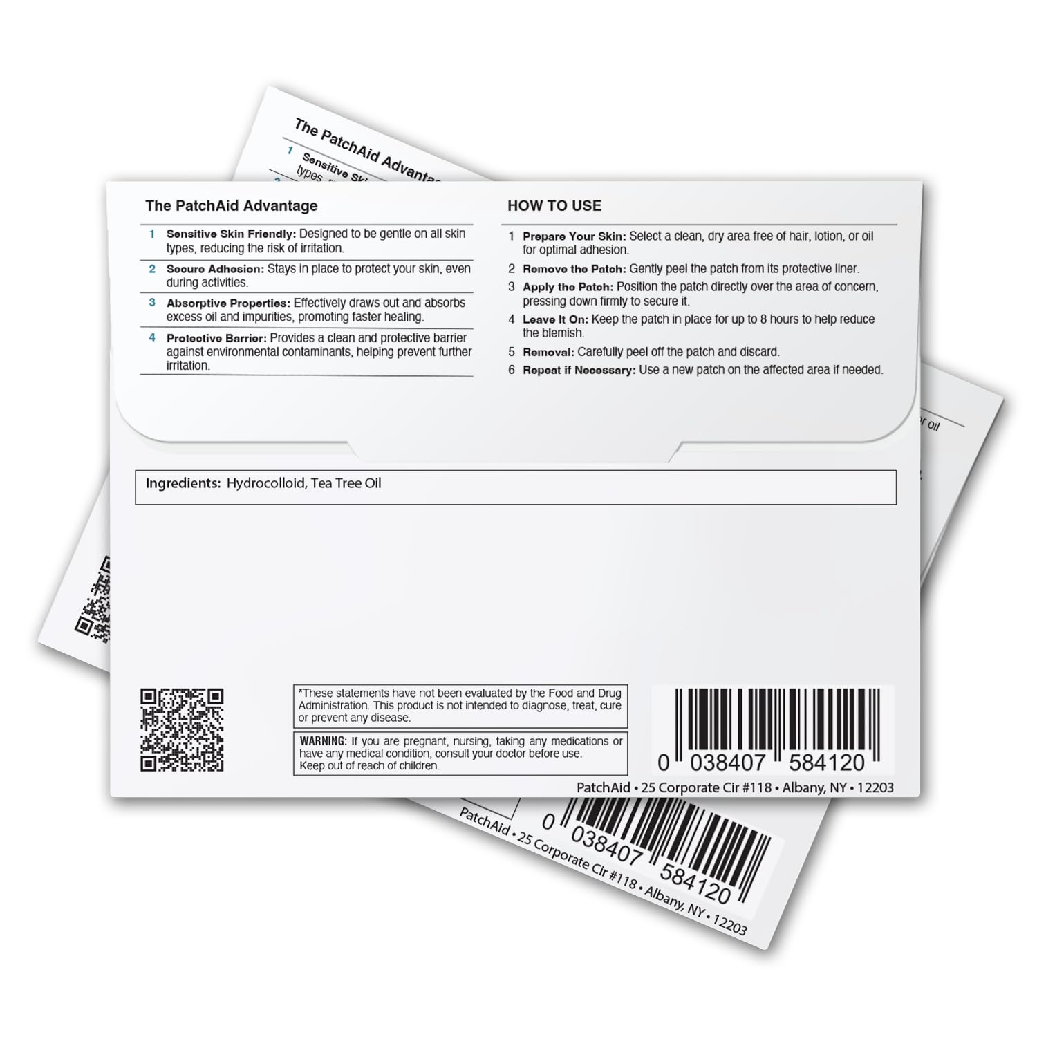 PatchAid Pimple Patch Ultra – 48 Invisible Hydrocolloid Patches with Tapered Edges - Image 2