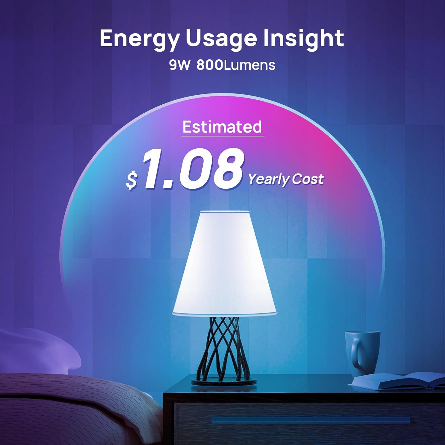 Consciot Smart Light Bulbs, WiFi LED Light Bulb That Works with Alexa & Google Home, Music Sync, Color Changing Light Bulb, A19 E26 2.4Ghz WiFi Light Bulbs 60 watt Equivalent, 800lm Dimmable 2 Pack - Image 5