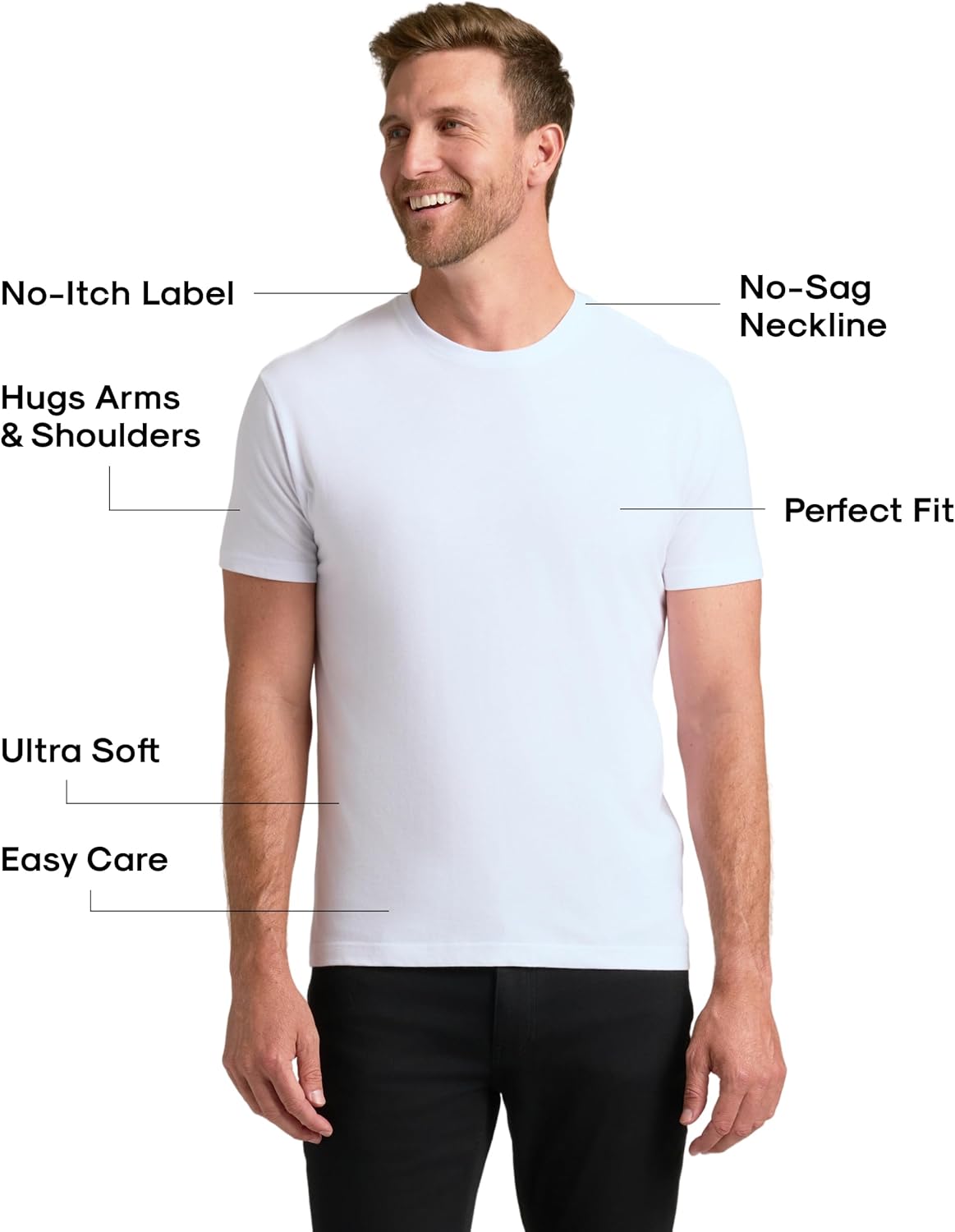 True Classic Mens T-Shirts – Short Sleeve Crew Neck T Shirts for Man, Cotton Blend Plain Novelty Men's T-Shirts - Image 3