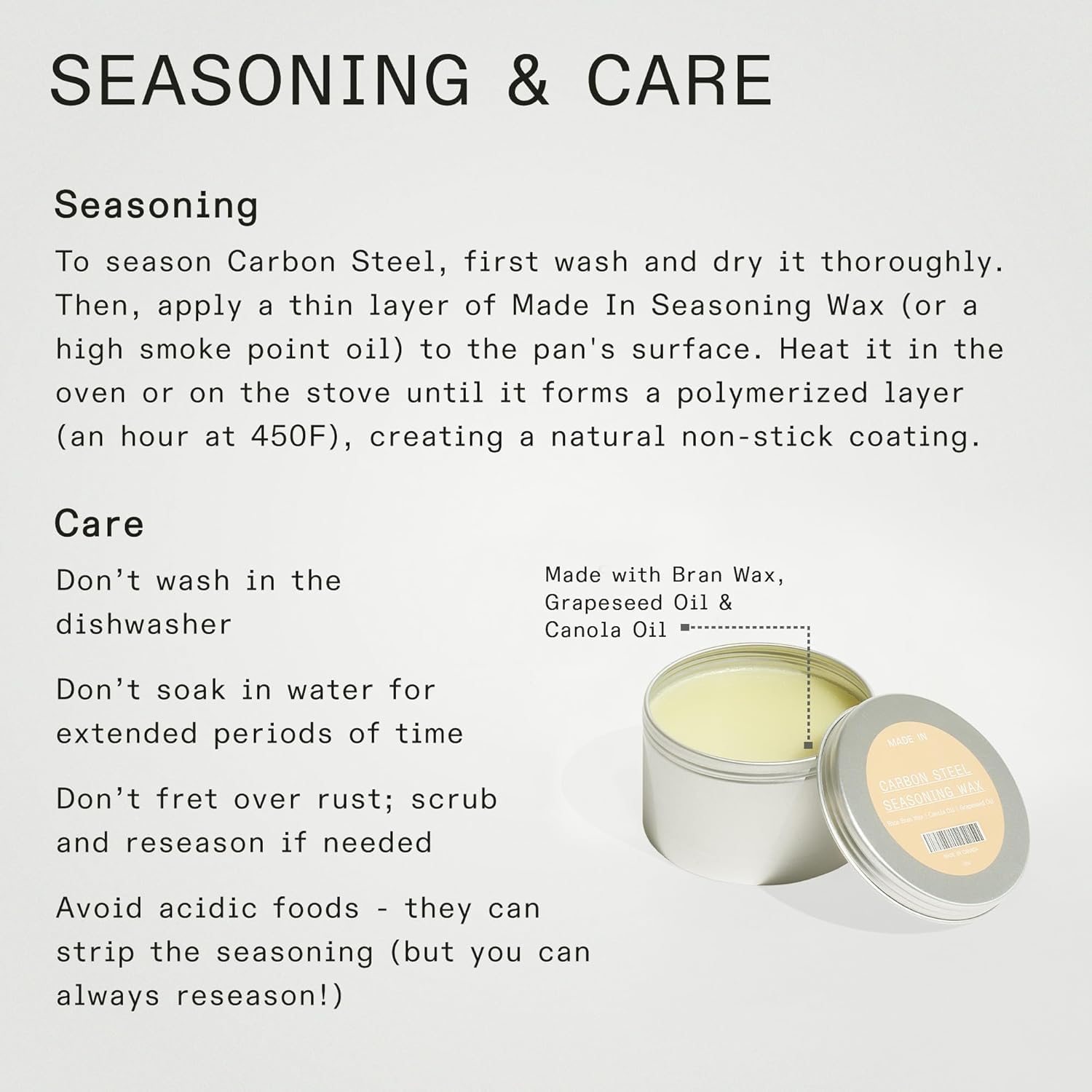 Made In Cookware - 3 Piece (Includes 8",10",12") Seasoned Blue Carbon Steel Frying Pan - (Like Cast Iron, but Better) - Professional Cookware - Crafted in Sweden - Induction Compatible - Image 4