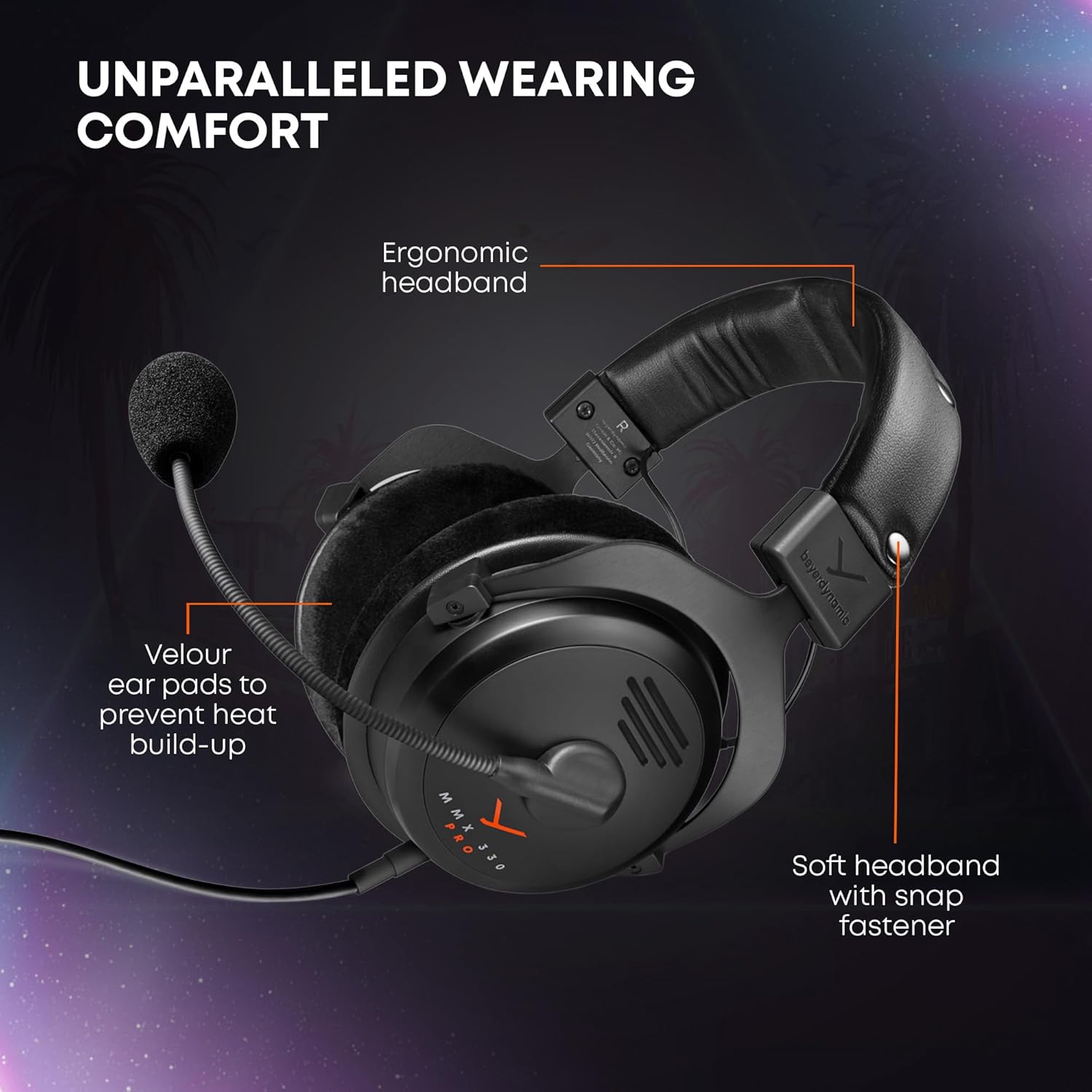 beyerdynamic MMX 330 Pro Open-Back Gaming Headset with Stellar.45 Driver and Condenser Microphone, Wired Gaming Headset Suitable for PC, Xbox, PlayStation and Nintendo Switch. Handmade in Germany - Image 8