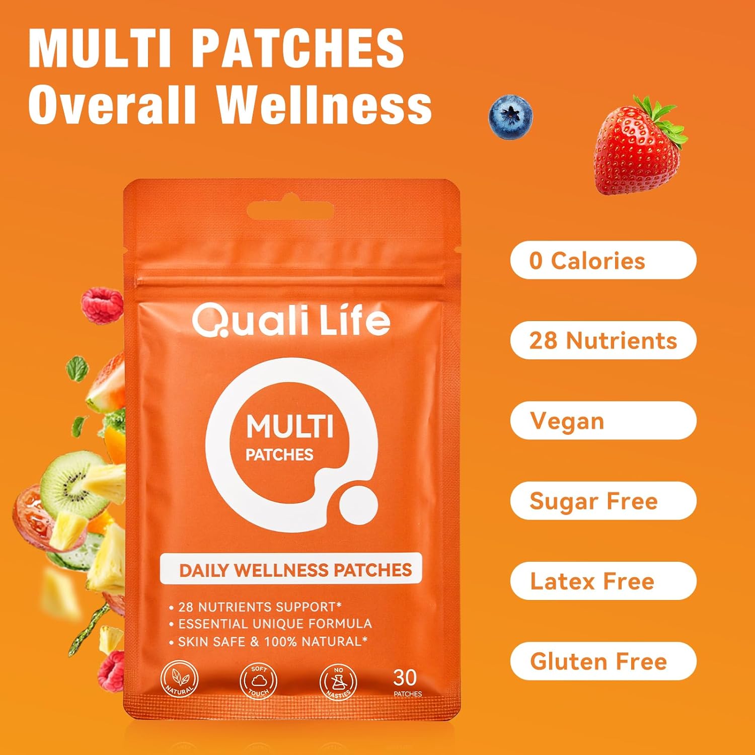 Multi Plus Topical Patch for Women & Men, Essential Daily Healthy Patches with D3&K2 for Hours Release, 28 Nutrients with Iron Support, 30 Days Supply - Image 2