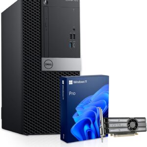 Dell Prebuilt Gaming Desktop Computer | Nvidia GeForce GT1030 2GB | Intel i7-9700 | 32GB RAM, 1TB SSD + 4TB HDD | Wi-Fi 5G + BT | Windows 11 Pro (Renewed)