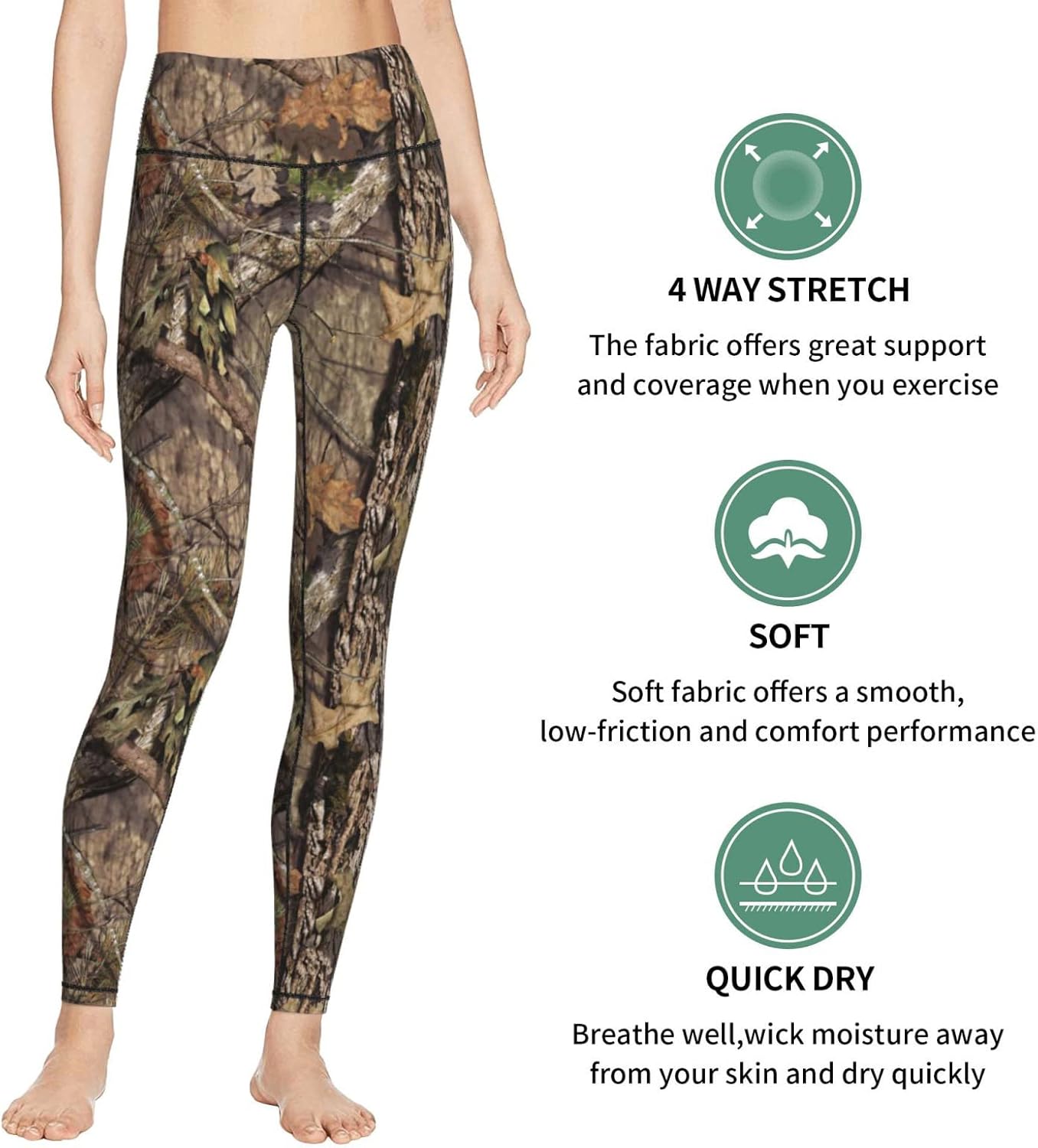 Yaateeh High Waist Yoga Pants Tummy Control Workout Running Leggings Capri for Women - Image 2