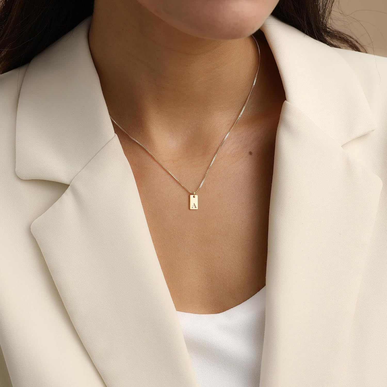 Initial Necklaces for Women 14K Gold Plated Letter Necklace Dainty Name Pendant Necklace Personalized Christmas Gifts for Women Trendy Gold Jewelry - Image 3