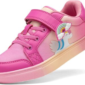 DREAM PAIRS Girls Shoes Toddler Sneakers Rainbow Storybook Casual School Walking Footwear for Toddler/Little Kids