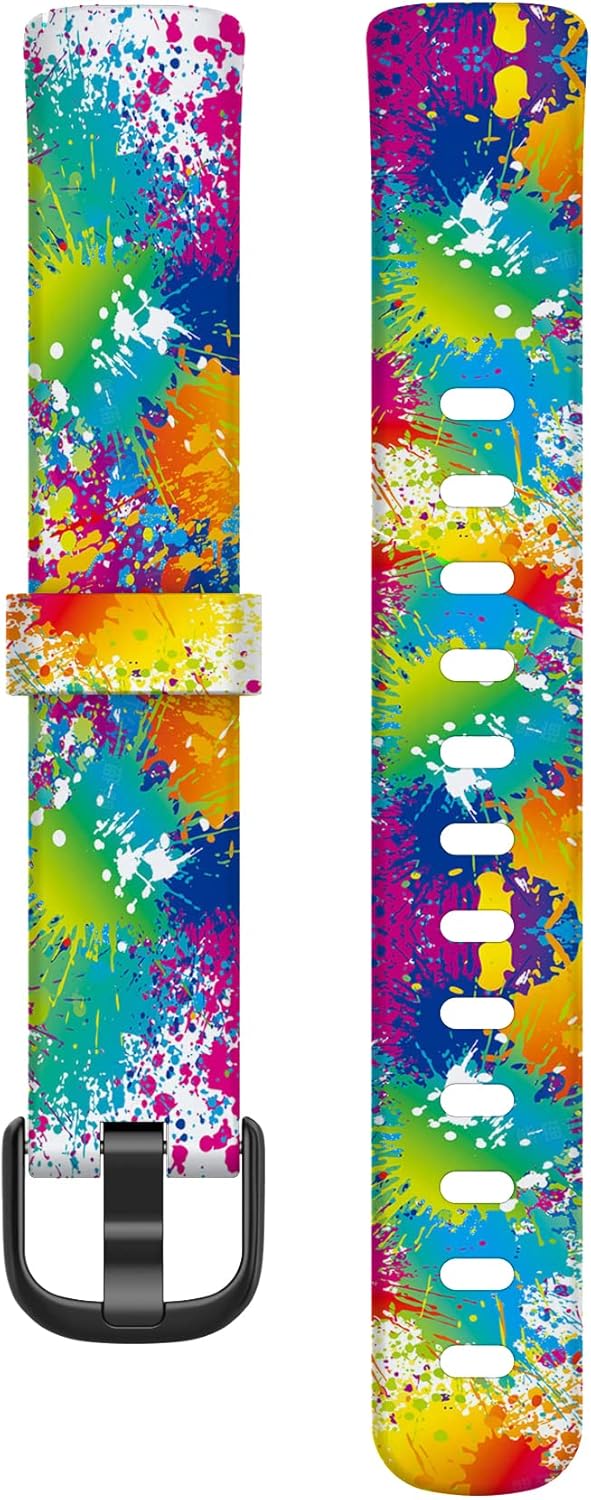 FitTurn[6pack Bands Compatible with Fitbit inspire 3 Fitness Tracker for Women Men Girls Band Replacement Sports Wristbands Adjustable Colorful Pattern Silicone Strap for inspire 3 Smartwatch - Image 7