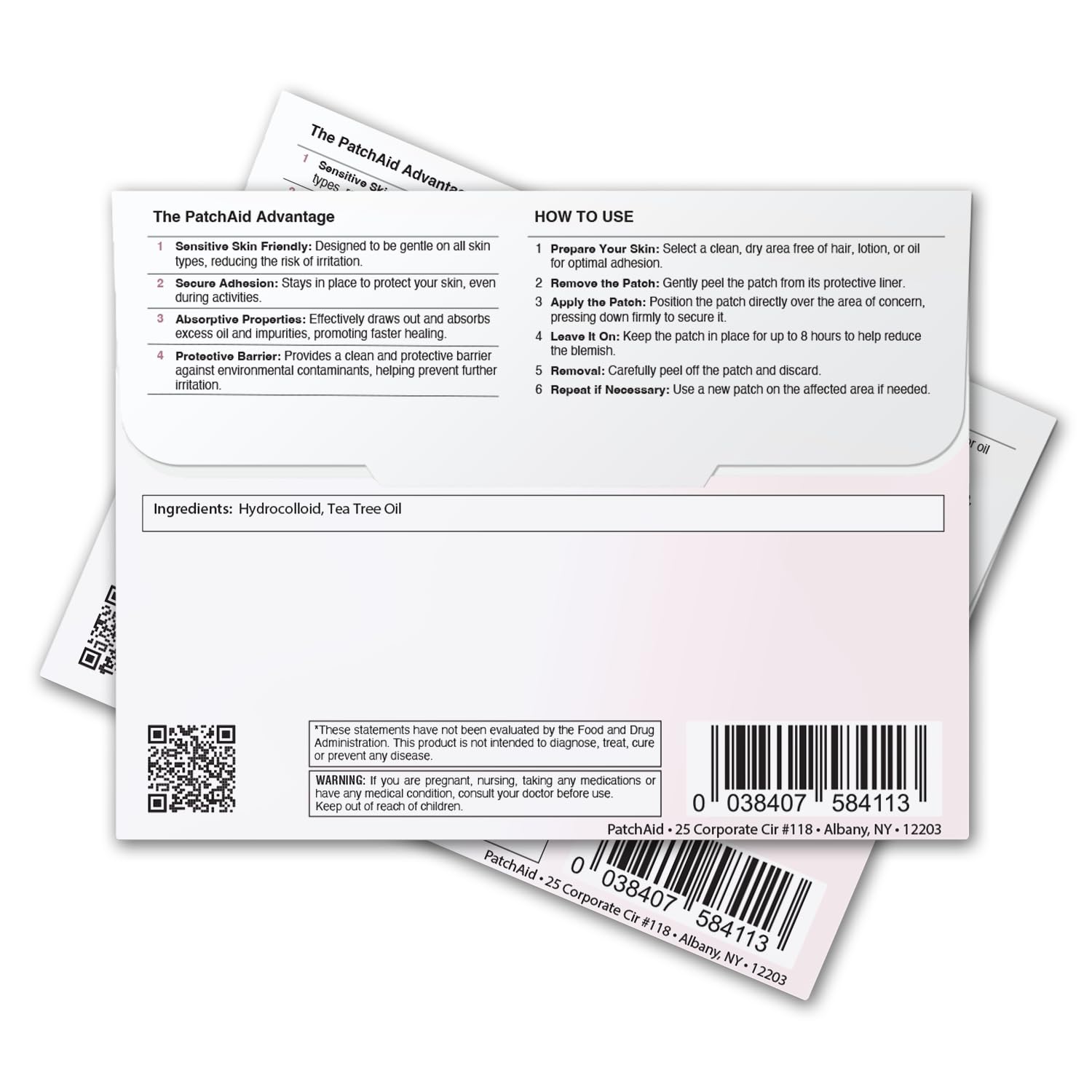 Hydrocolloid Pimple Spot Treatment XL Patch with Tea Tree Oil by PatchAid (10 Count) - Image 2