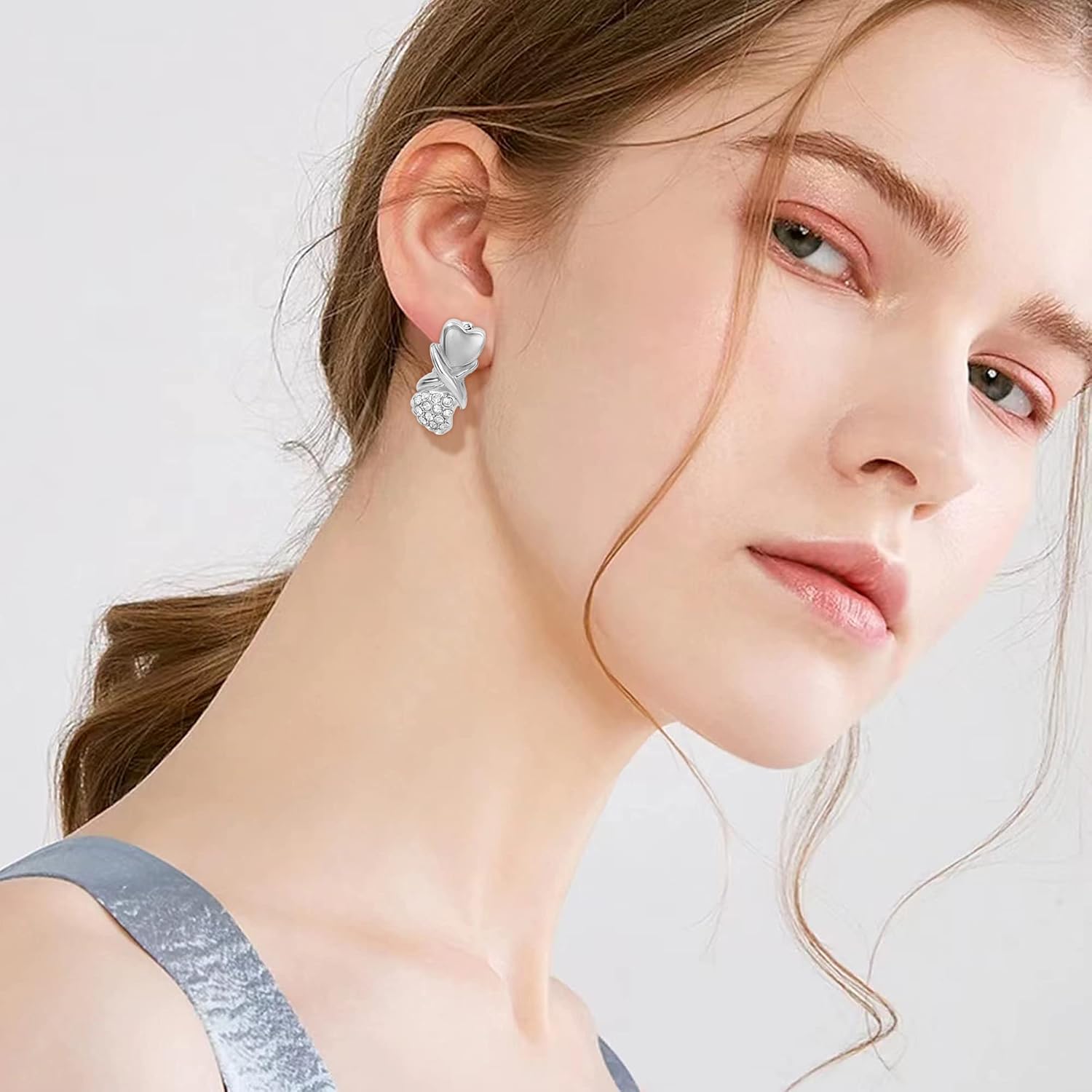 Gold Jewelry Sets for Women 18K Gold/Silver Filled Jewelry Necklace Set Wedding Bridal Fashion Jewelry Sets Women Accessories Bracelets Earrings and Rings Sweetheart Gifts - Image 8