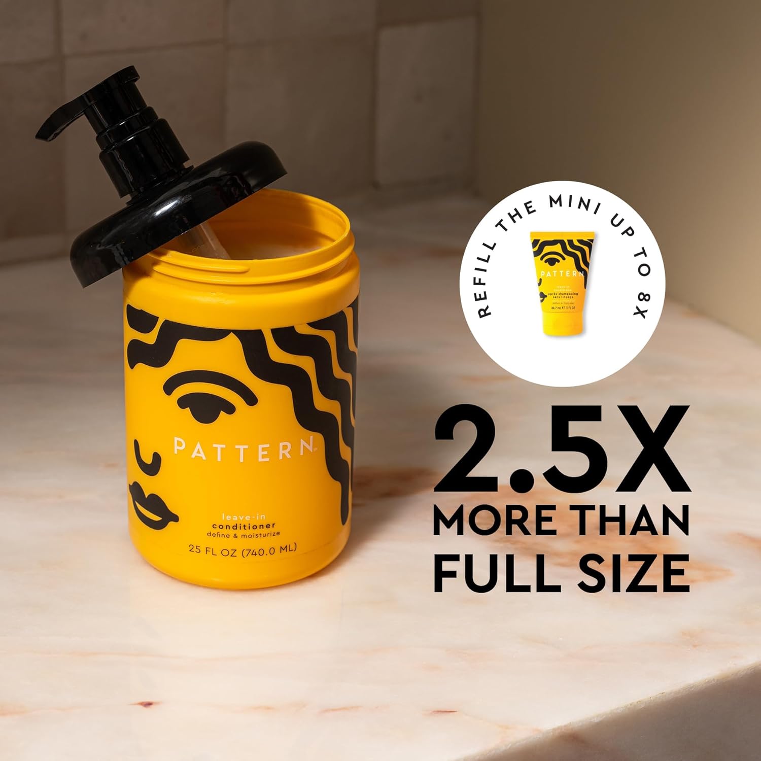 PATTERN Beauty by Tracee Ellis Ross Leave-In Conditioner 3 fl oz - Rich Moisture for Curly, Coily and Tight-Textured Hair, 3a to 4c, Travel-Size - Image 7