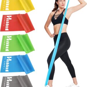 Resistance Bands for Working Out, Physical Therapy Bands, Latex Free Elastic and Exercise Bands Set for Stretching, Suitable for Rehab, Yoga, Pilates, Gym, Home Exercise