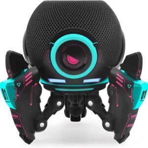 Echo Dot Stand，Table Stand Decorative Holder for Echo Dot (4th & 5th Generations) or Homepod Mini，Bracket can be Adjusted arbitrarily Posture (Black)