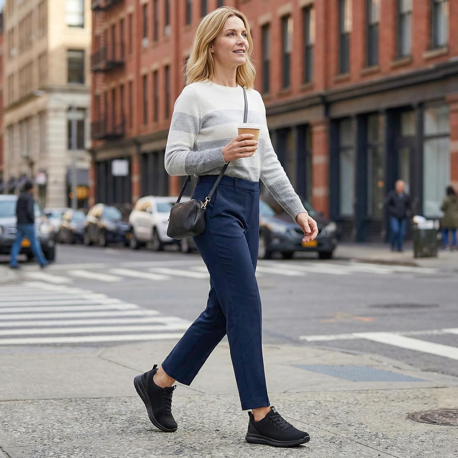 STQ Wide Toe Box Walking Shoes Women Orthopedic Swollen Feet Diabetic Tennis Running Sneakers for Plantar Fasciitis Arch Support Bunions - Image 2