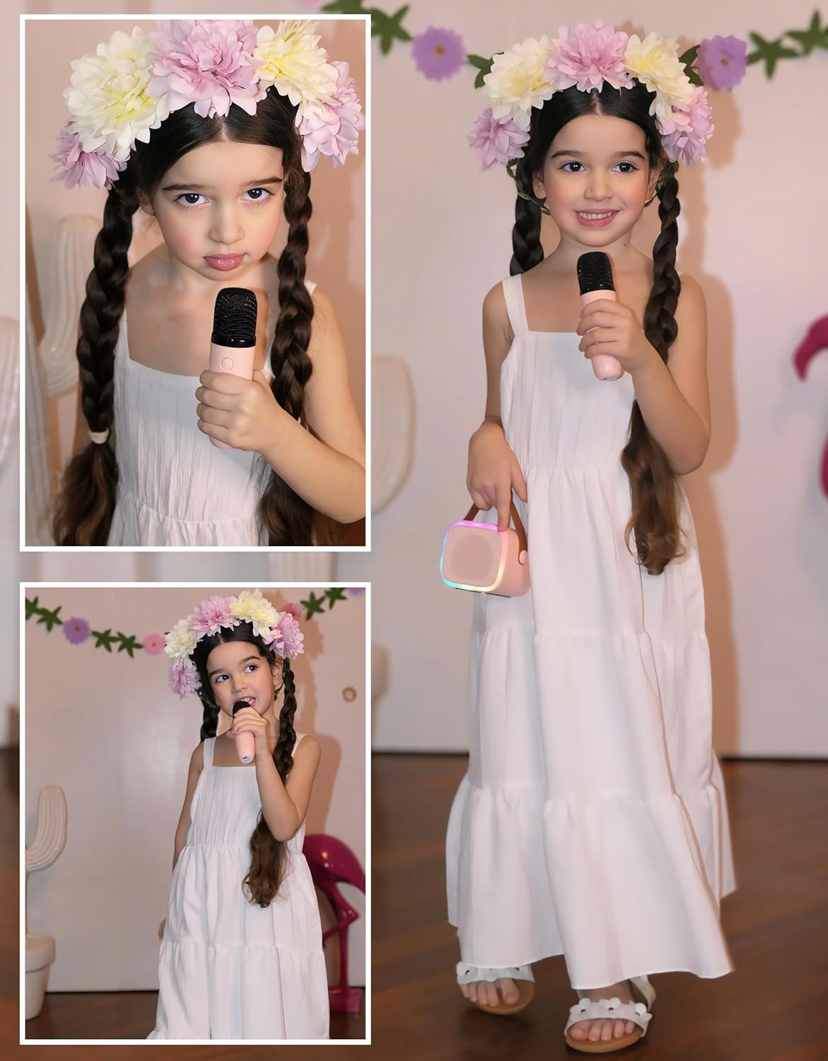 Arshiner Girl's Sundresses Summer Boho Strap Tiered Cami Maxi Dresses with Pockets - Image 5