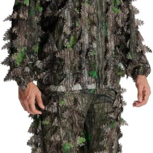 LOOGU Hunting Ghillie Suit, 3D Leafy Camo Suit Military and Shooting Accessories Tactical Gear Clothing
