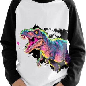 Toddler Boys Long Sleeve Shirts Crewneck Kids T-Shirts Graphic Casual Tops for 3-8 Years