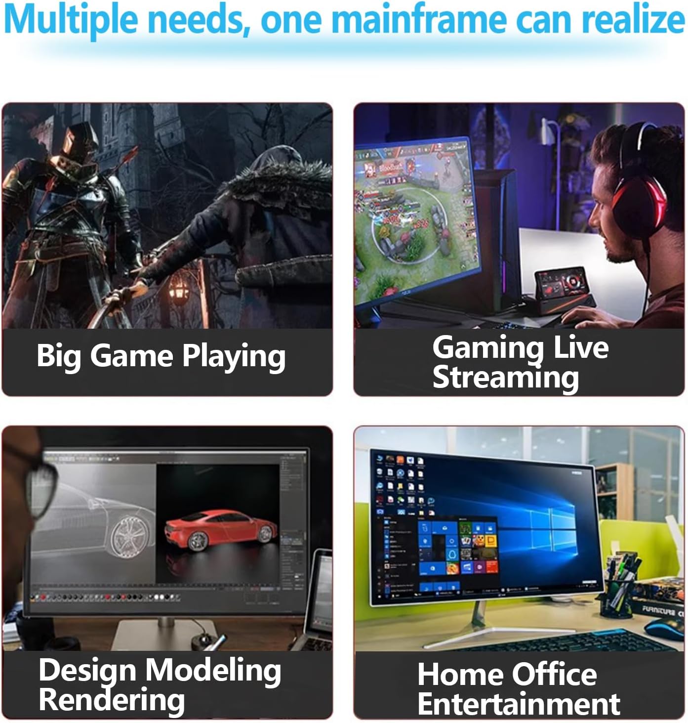 Desktop Computers,32G RAM,1TB NVMe SSD,Core i5-12400F,RTX 3050 6G,Prebuilt Gaming PC,Tower Computer Gamer,Work,VR,4K,Home and Business WiFi 6 White - Image 7