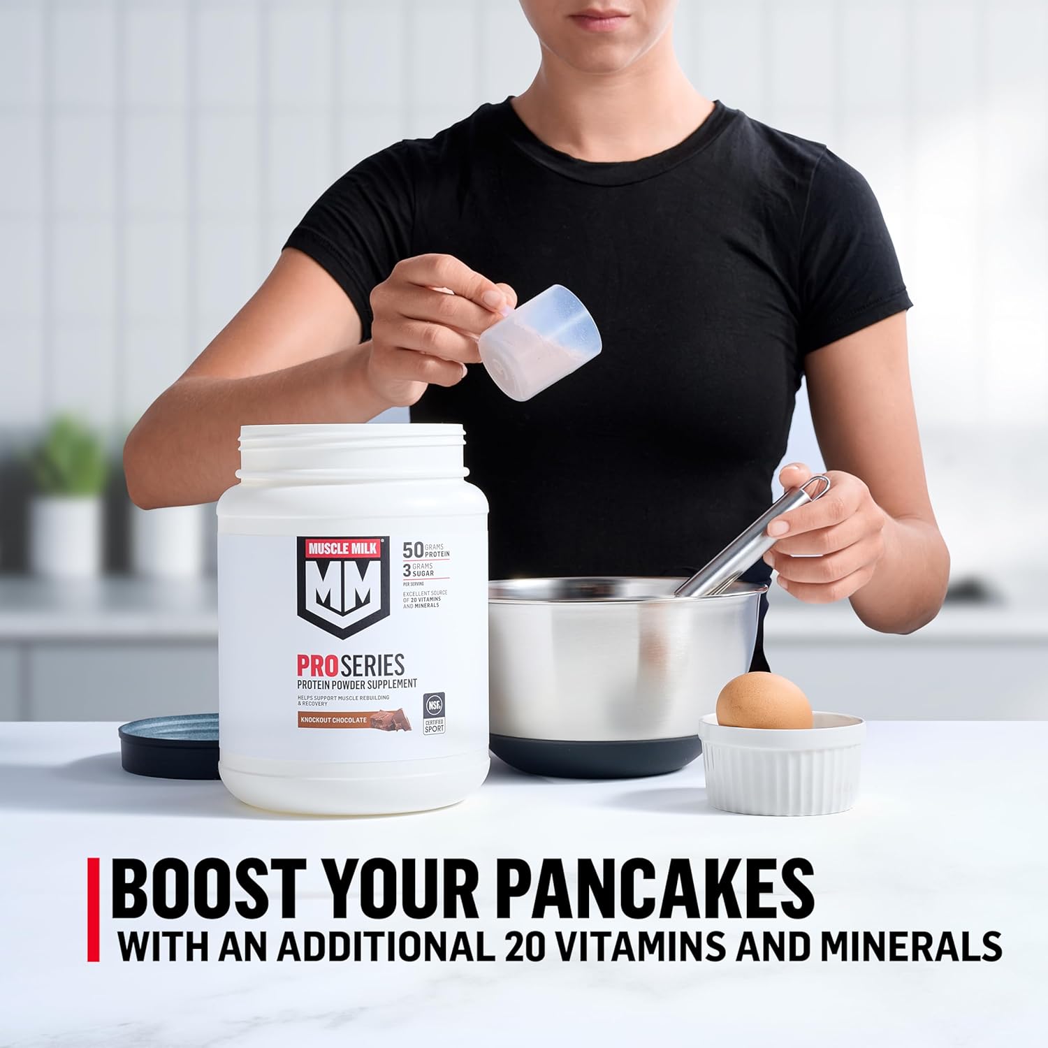 Muscle Milk Pro Series Protein Powder Supplement, Slammin' Strawberry, 2 Pound, 11 Servings, 50g Protein, 3g Sugar, 20 Vitamins & Minerals, NSF Certified for Sport, Packaging May Vary - Image 6