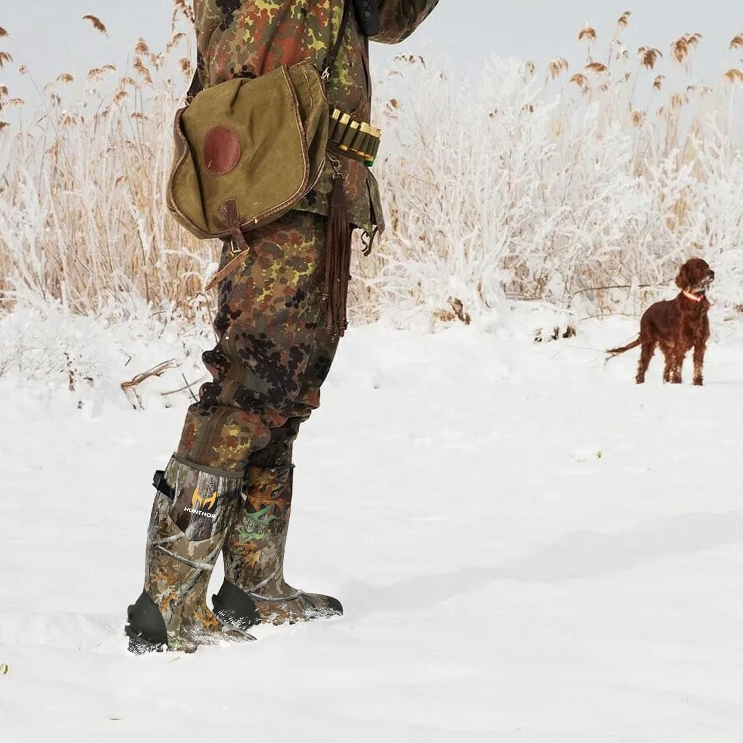 Hunting Boots for Men with 1600g Insulation, Waterproof Rubber Boots with 4mm Neoprene & 2mm Fleece Lining, Rated to -20°F, Anti-Slip Outsole & Steel Shank for Hunting and Outdoor Work - Image 2