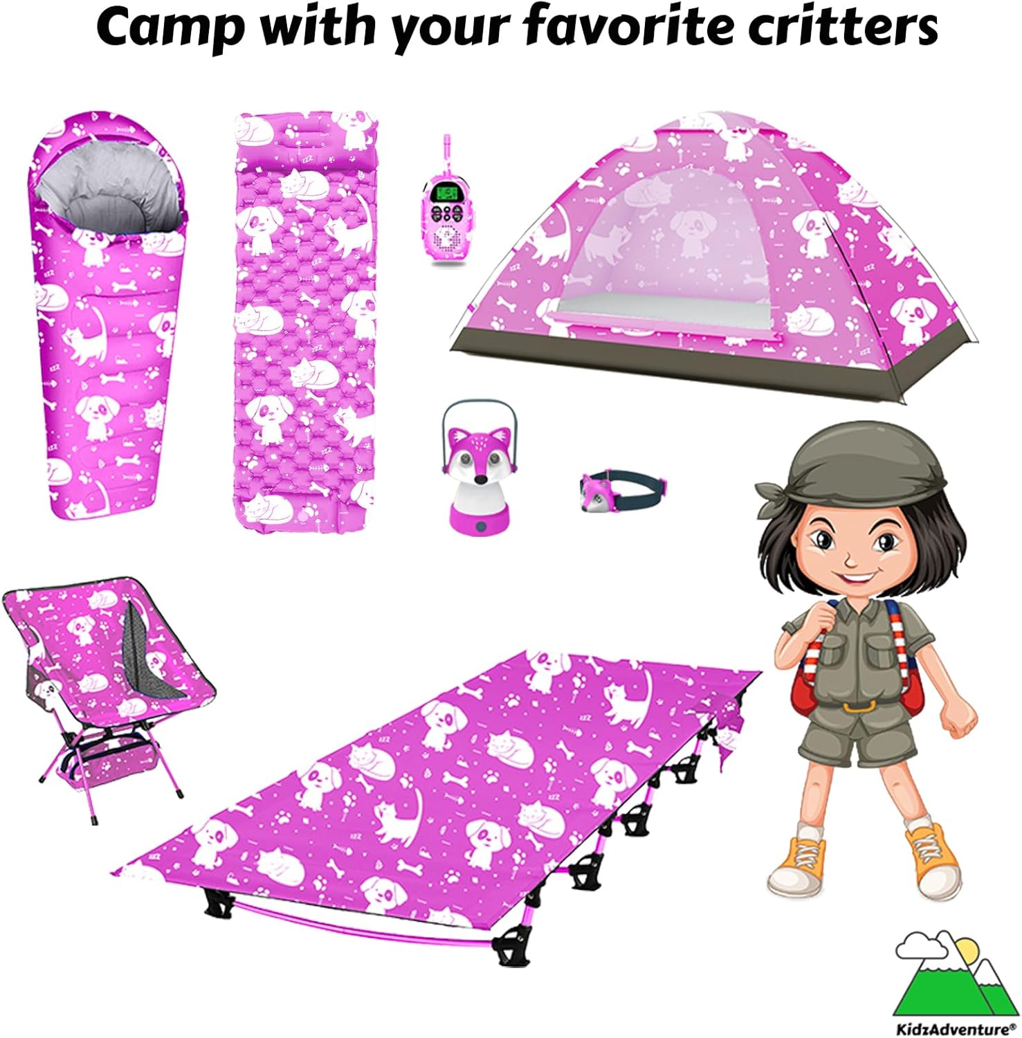KidzAdventure 2 in 1 Kids Tent for Camping/Kids Play Tent| Backpacking Tent for Kids |Easy Set Up Camping Tent - Image 8