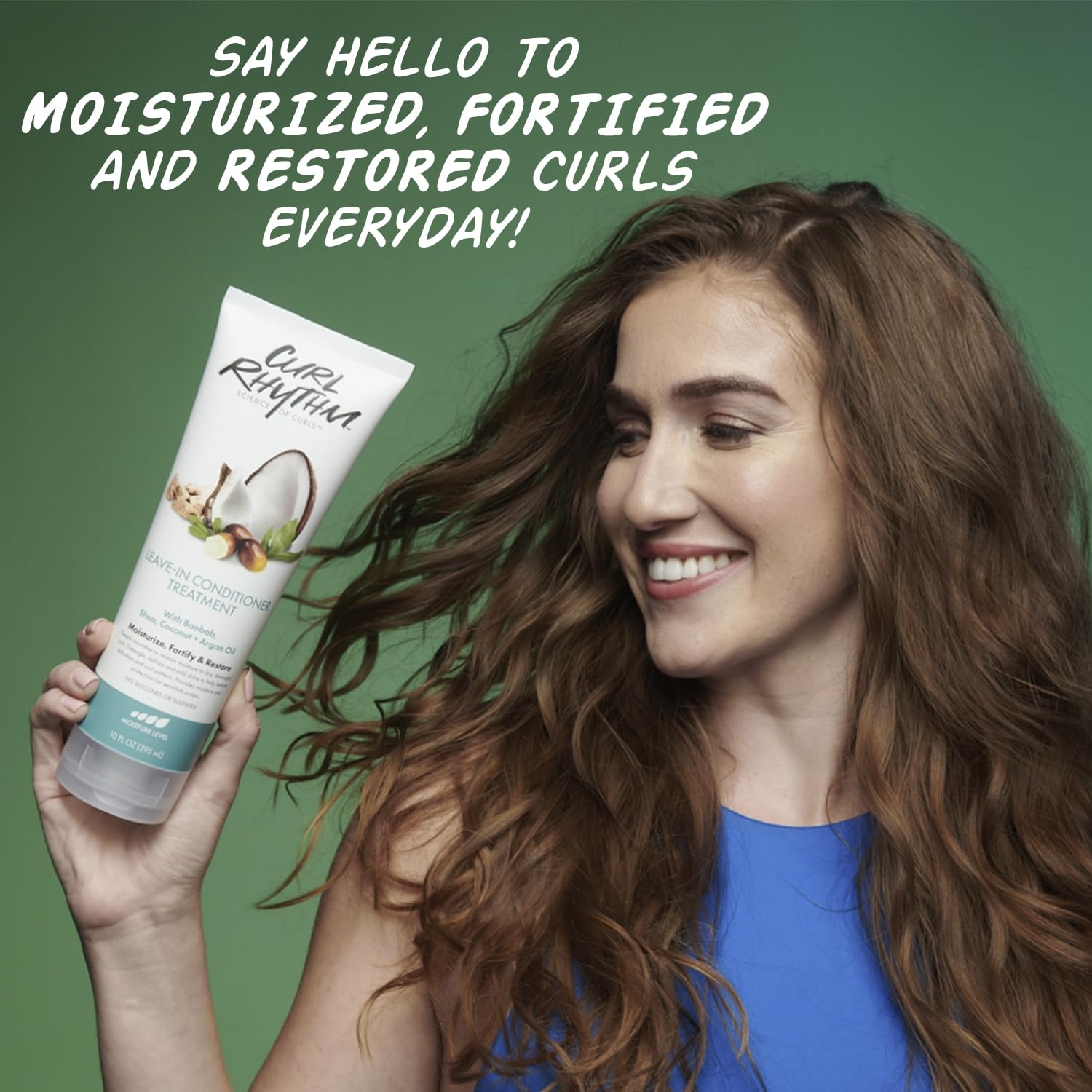 Leave-in Conditioner Treatment - Leave-in Conditioner for Curly Hair - Hair Conditioner with Shea, Coconut, and Argan Oil - 10 oz - Image 3