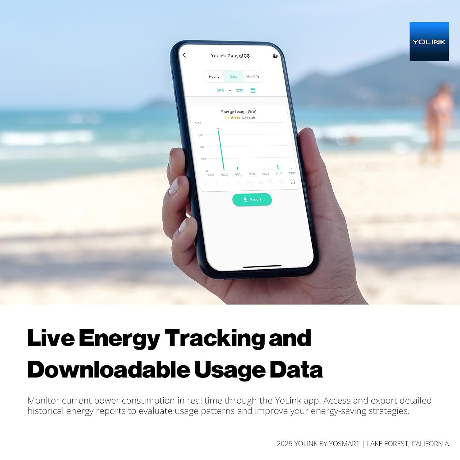 YoLink Smart Energy Plug 15A, LoRa Control up to 1/4 Mile, High-Power Appliances, Cylce Timer, Real-Time Power Monitor, Overload Protection, Notifications, Alexa, Google, IFTTT, Hub Required, YS6614 - Image 4