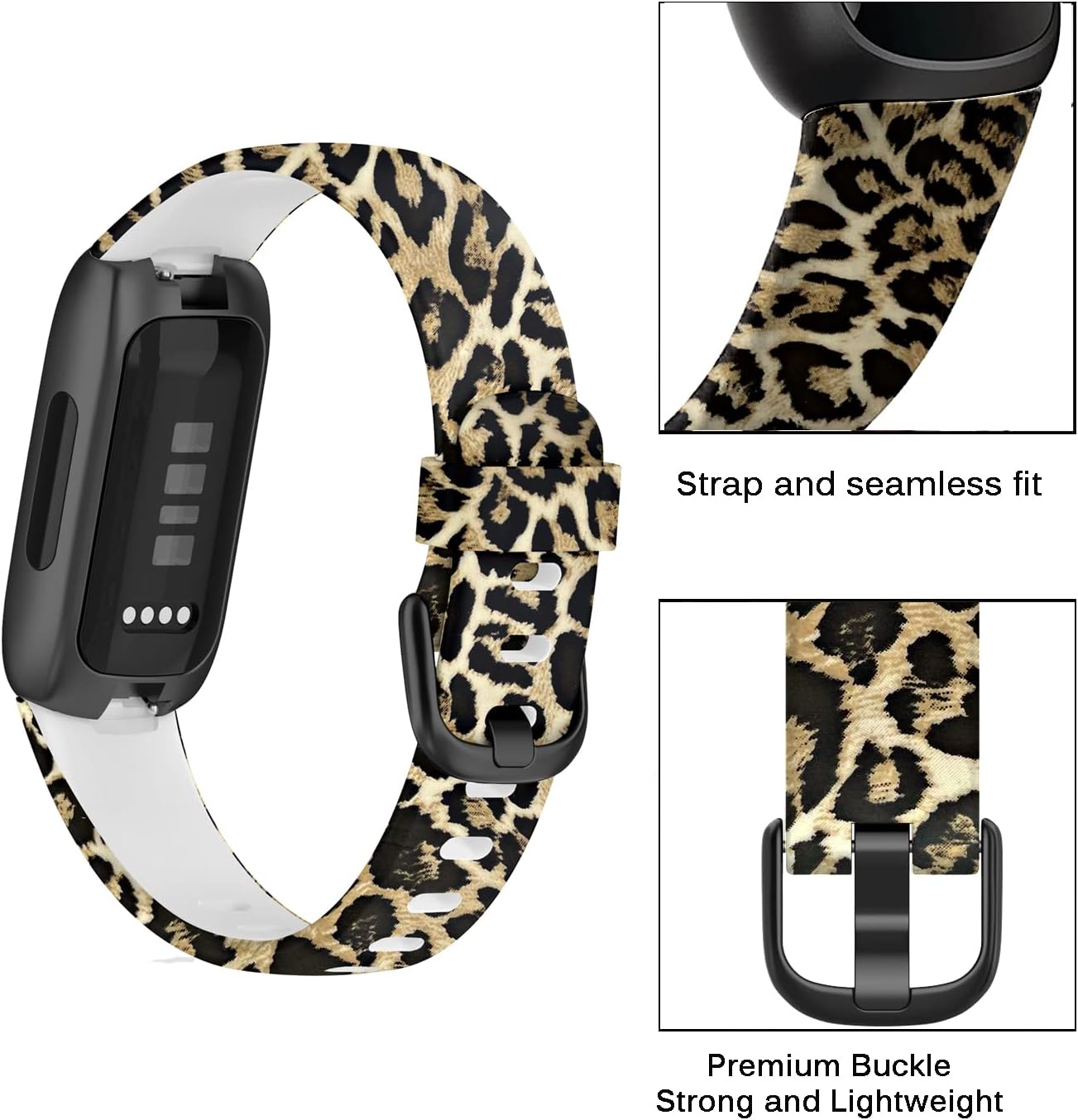 FitTurn[6pack Bands Compatible with Fitbit inspire 3 Fitness Tracker for Women Men Girls Band Replacement Sports Wristbands Adjustable Colorful Pattern Silicone Strap for inspire 3 Smartwatch - Image 2