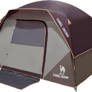 CAMEL CROWN Tents for Camping 4/8 Person Waterproof Quick Setup Folding Outdoor Backpacking Tents 4 People Family Hiking