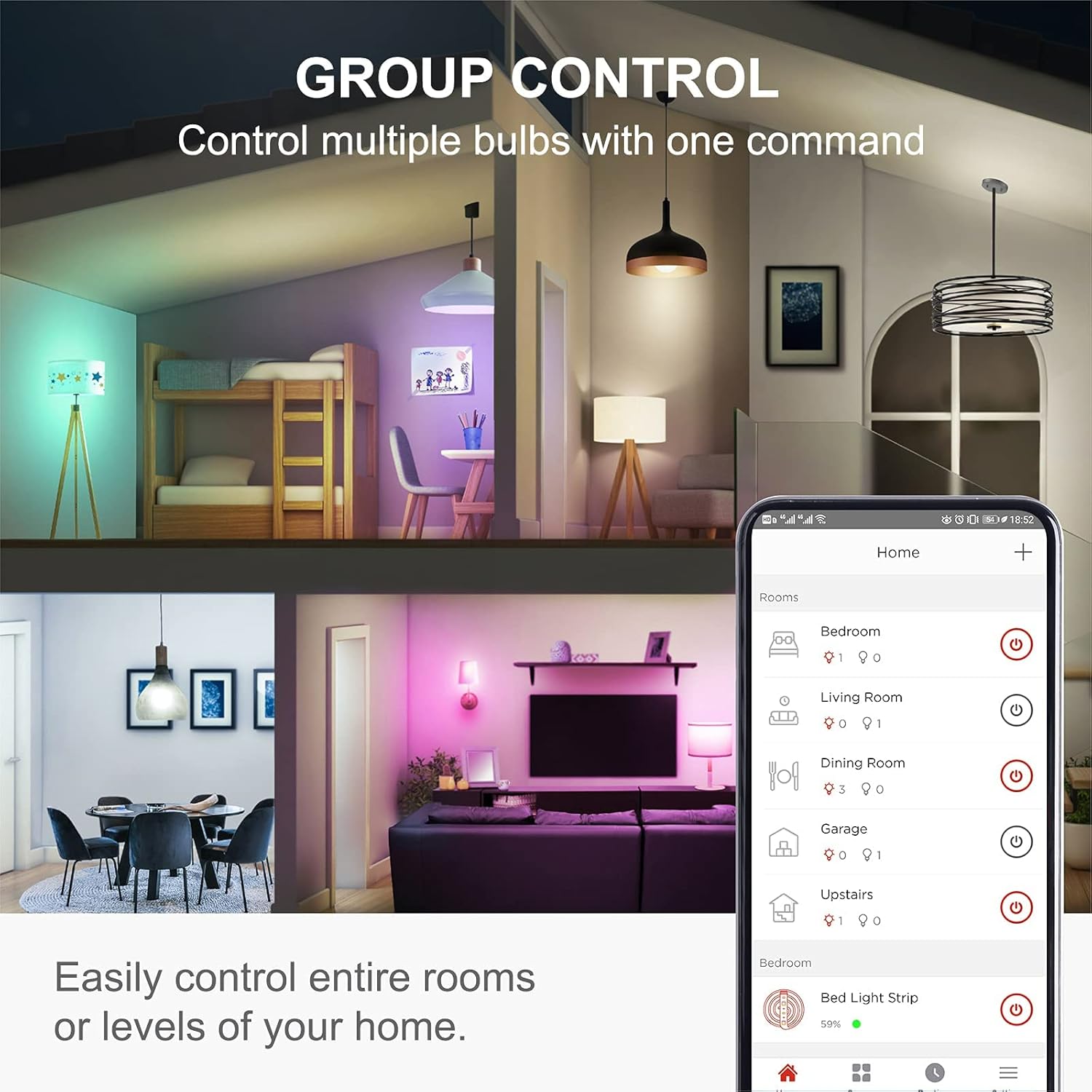 Sengled Smart Bulb, Color Changing Smart Bulbs Compatible with Google Assistant, WiFi Light Bulbs No Hub Required A19 RGB Multicolor LED Light Bulb 60W Equivalent 800LM, 2 Pack - Image 8