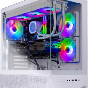 Skytech Gaming Azure 3 Desktop PC, Ryzen 7 9800X3D 4.7 GHz (5.2 GHz), NVIDIA RTX 5070 12GB, 1TB Gen4 NVMe SSD, 32GB DDR5 RAM 6000 RGB, 850W Gold ATX 3 PSU, 360mm ARGB AIO, Wi-Fi, Win 11