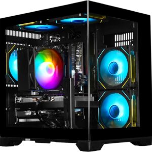 Gaming PC Ryzen 5 5500, GeForce RTX 3050 8GB, 16GB DDR4 3200MHz RAM, 512GB SSD, Prebuilt Desktop Computer for Gaming & Productivity