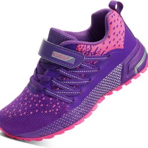 KUBUA Kids Sneakers for Boys Girls Running Tennis Shoes Lightweight Breathable Sport Athletic