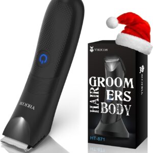 Manscape Trimmer for Men – No Nicks Electric Razor-Shaver for Balls/Pubic/Groin/Legs/Chest Hair Removal w/Light & Ceramic Blade, IPX7 Waterproof Full Body Hair Groomer USB-C Charging, Gifts for men