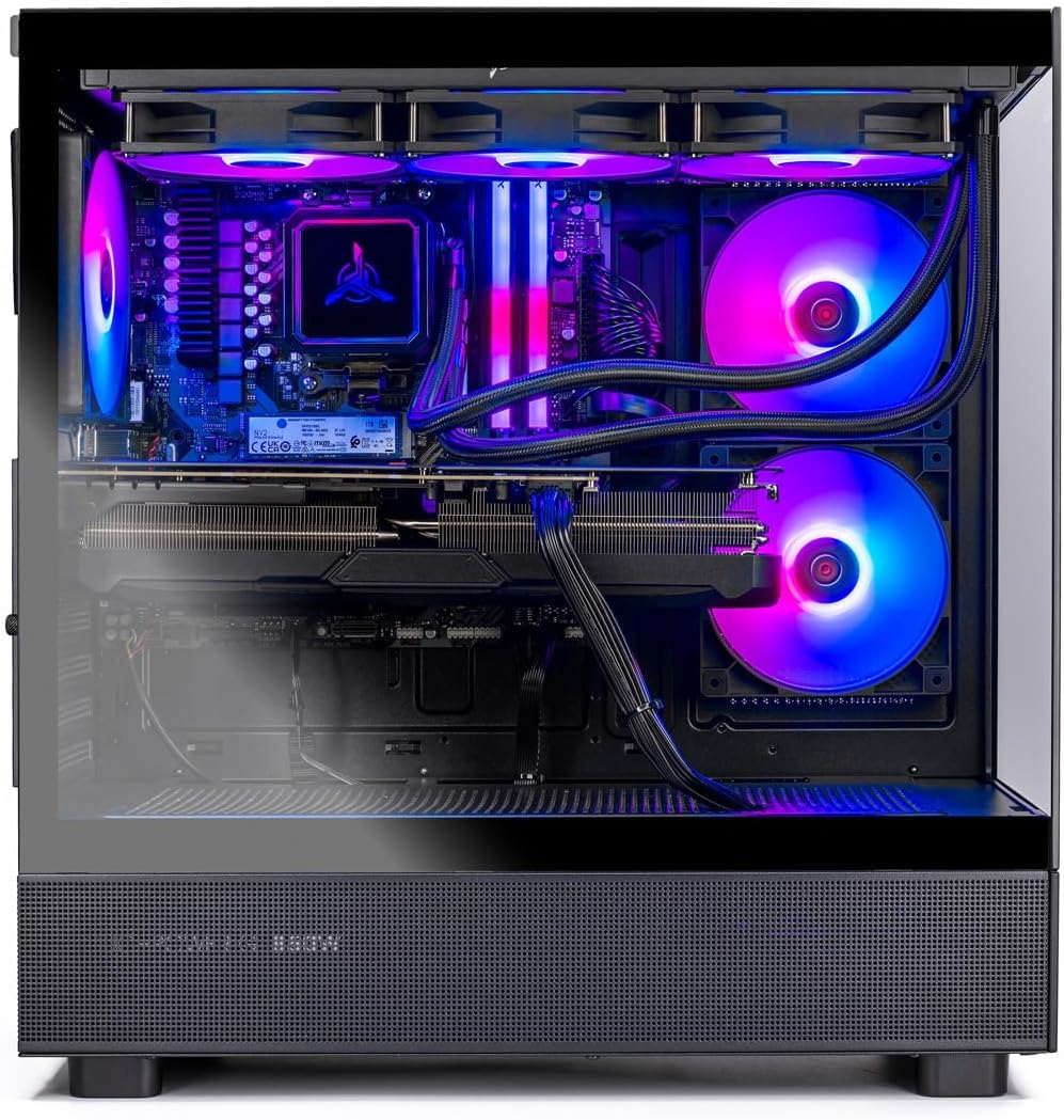 Skytech Gaming Azure 3 Desktop PC, Ryzen 7 9800X3D 4.7 GHz (5.2 GHz), NVIDIA RTX 5070 12GB, 1TB Gen4 NVMe SSD, 32GB DDR5 RAM 6000 RGB, 850W Gold ATX 3 PSU, 360mm ARGB AIO, Wi-Fi, Win 11 - Image 2