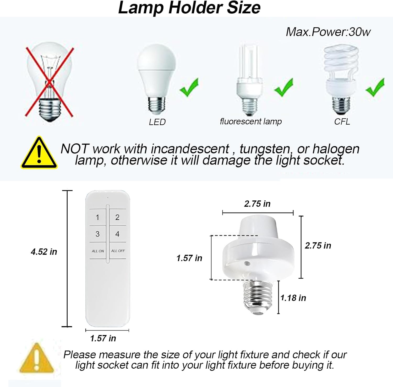 Smart WiFi Bulb Socket, Alexa Smart Light Bulbs, Light Bulb Socket Adapter, eWeLink APP Remote Timer and Group Control, Voice Control with Alexa and Google(2 Pack) - Image 6
