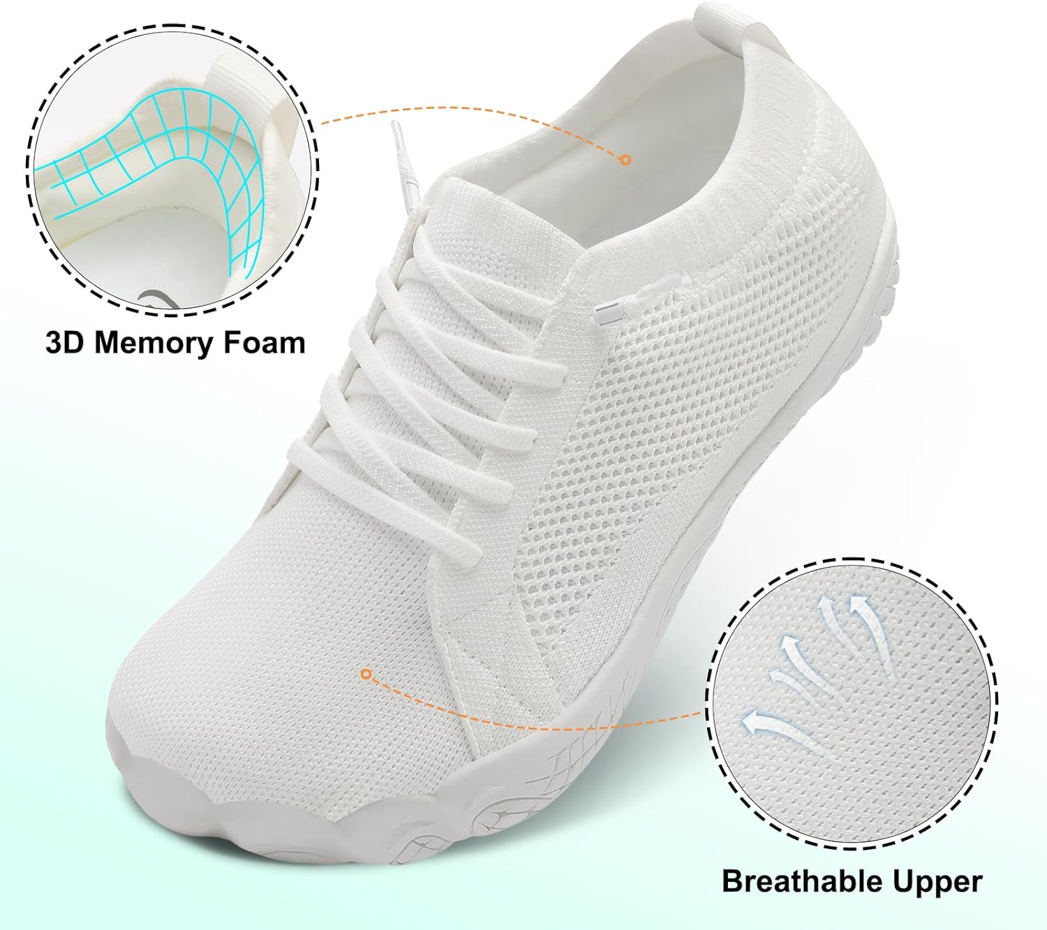 LeIsfIt Women's Barefoot Shoes Slip-On Sneakers Wide Toe Box Minimalist Shoes for Walking Hiking Trail Running - Image 7