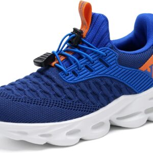 HSQ Boys Girls Tennis Shoes Kids Breathable Sneakers Ultra-Light Athletic Running Shoes for Toddler/Little Kid/Big Kid