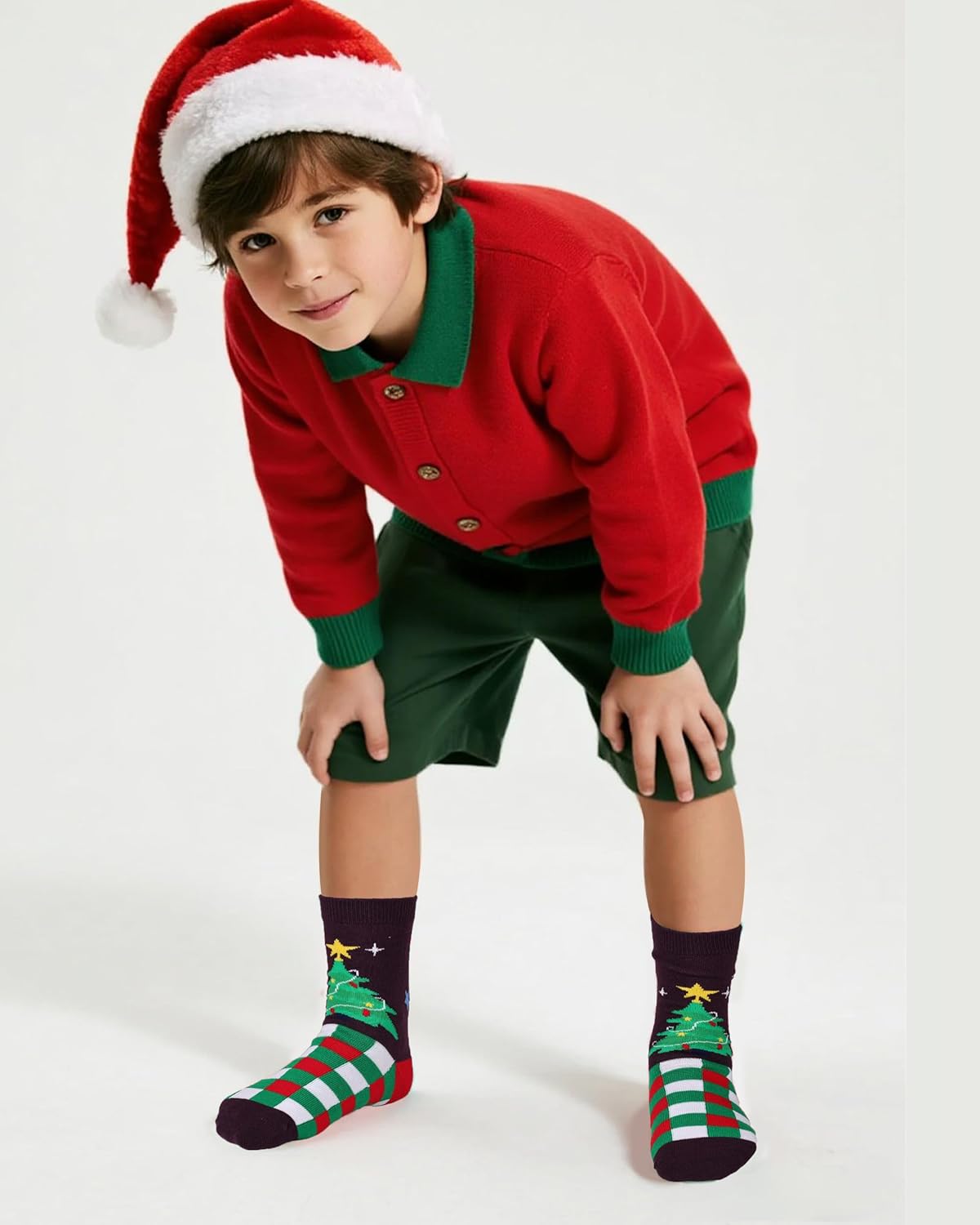 COTTON DAY Kids Boys Crew Dress Socks Bright Colorful Pattern Graphic Print - Image 6