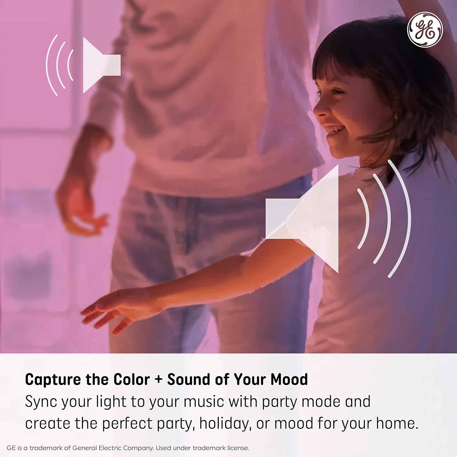 GE LED+ Color Changing Speaker LED Light Bulb, BR30 Indoor Floodlight Bulb, Soft White and Multicolor (1 Pack) - Image 6