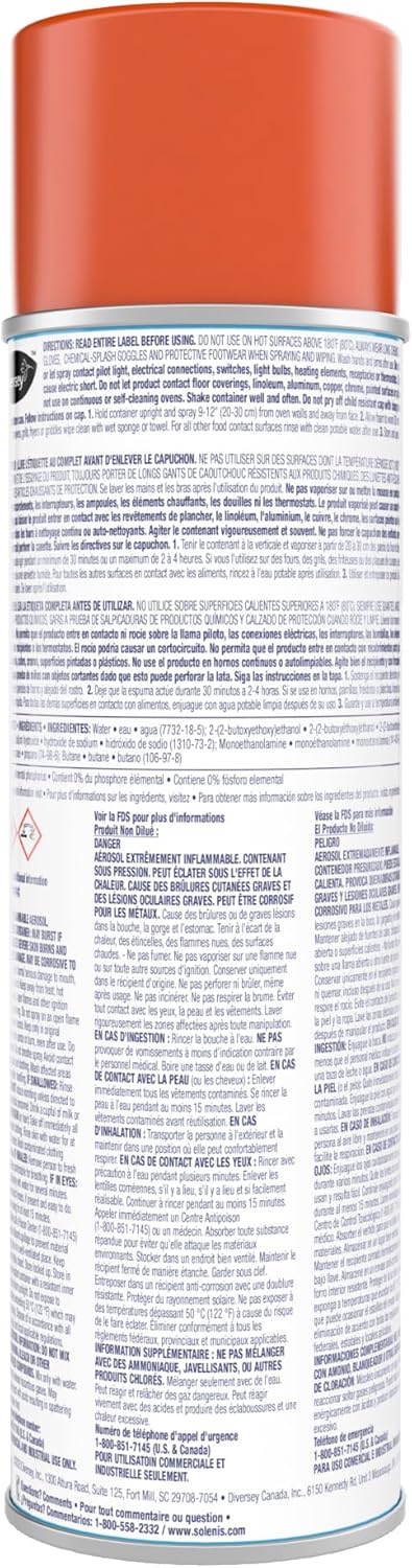 Diversey CBD991206 Break Up Professional Oven & Grill Cleaner, Heavy Duty Spray Removes Baked on Grease, Aerosol, 19-Ounce - Image 3