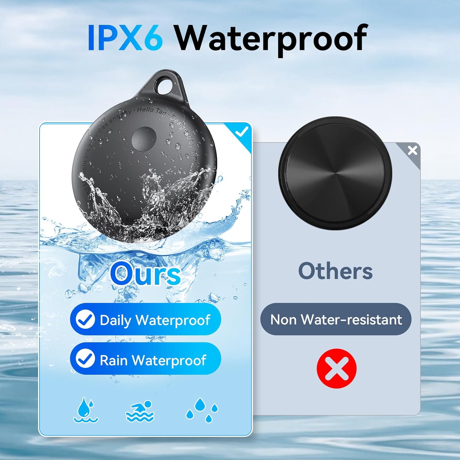 Smart Tags-4 Pack, Smart Bluetooth Tracker Work with Apple Find My, Key Finders and Find My Tracker, Game Changer Waterproof Smart Tag with Key Ring Tracker Tag for Keys/Luggage/Wallet etc - Image 4